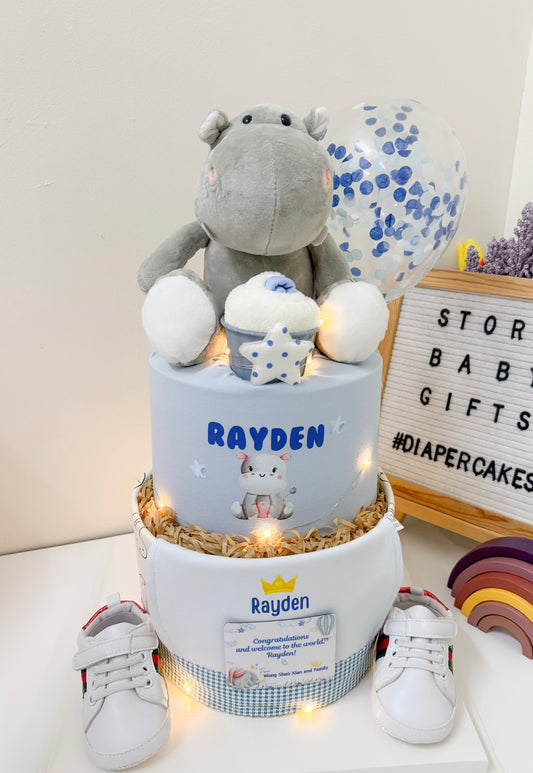Signature Two Tiers Diaper Cake - TT006