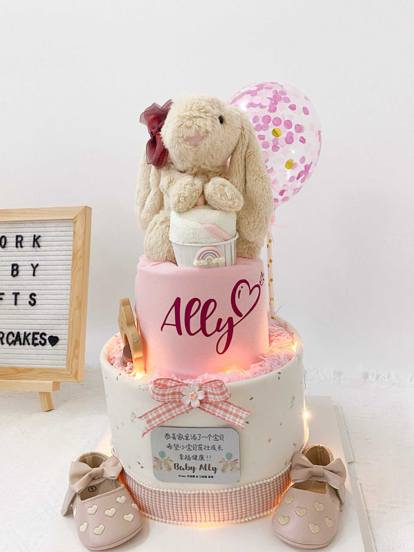Stork Baby GiftsSignature Two Tiers Diaper Cake - TT001
