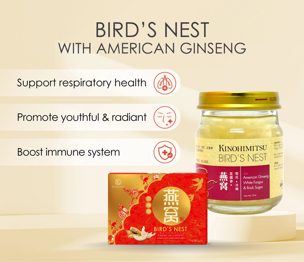 Kinohimitsu Bird's Nest with American Ginseng (6s x75ml)
