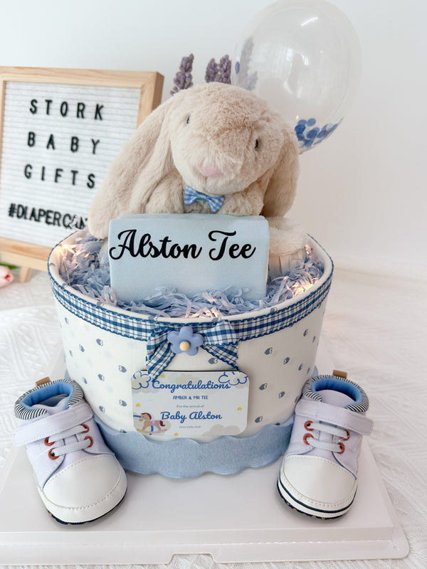 Stork Baby GiftsSignature One Tier Diaper Cake - OT003