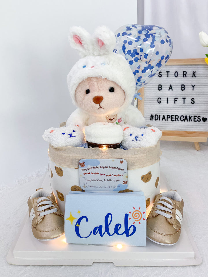 Stork Baby GiftsSignature One Tier Diaper Cake - OT007