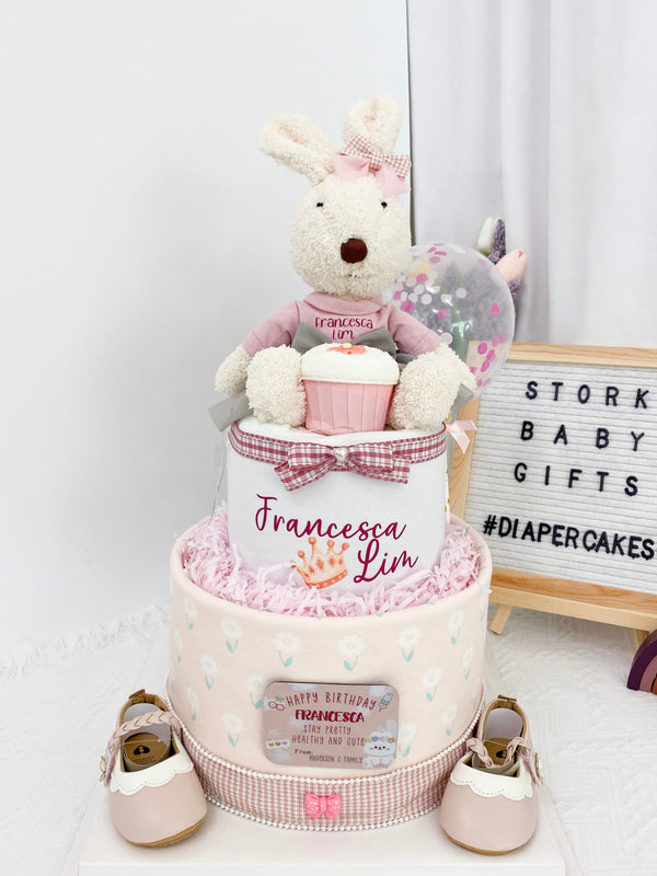 Stork Baby GiftsSignature Two Tiers Diaper Cake - TT007