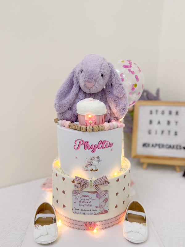 Signature Two Tiers Diaper Cake - TT023