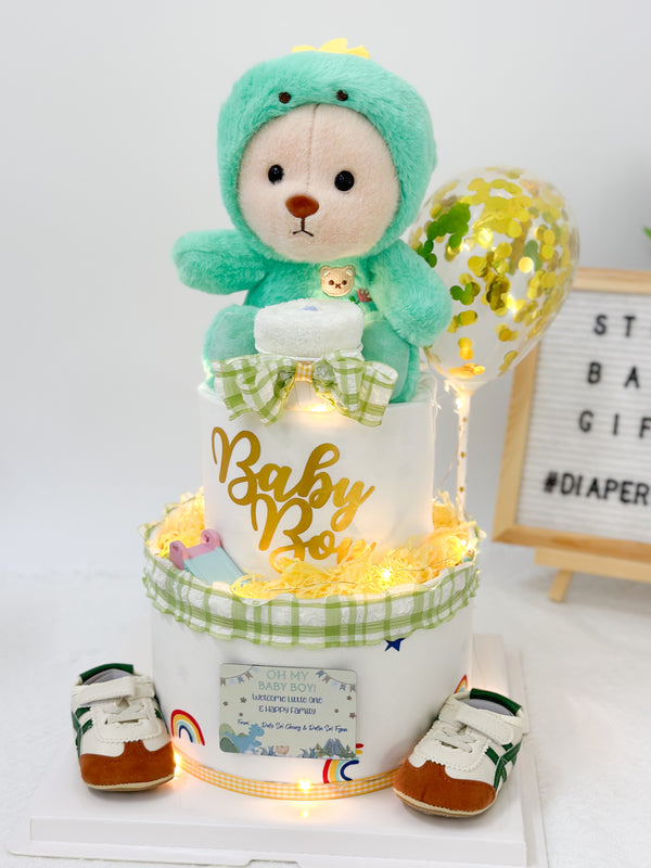 Stork Baby GiftsSignature Two Tiers Diaper Cake - TT012