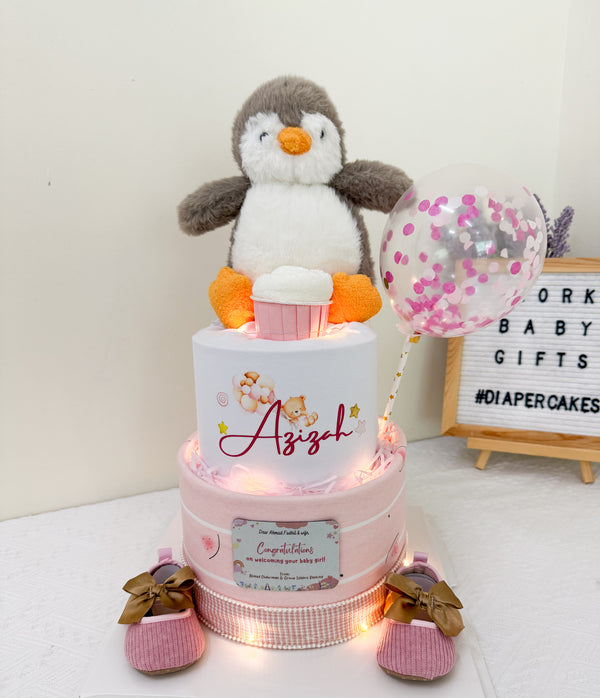 Signature Two Tiers Diaper Cake - TT024