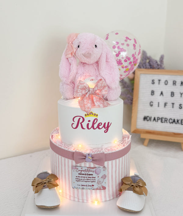 Signature Two Tiers Diaper Cake - TT037