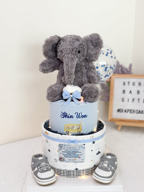 Signature Two Tiers Diaper Cake - TT061