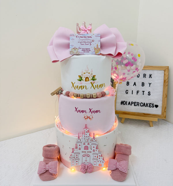 3-Tiers Diaper Cake without Soft Toy (By Request only)