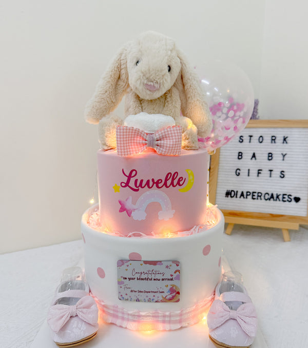 Signature Two Tiers Diaper Cake - TT038