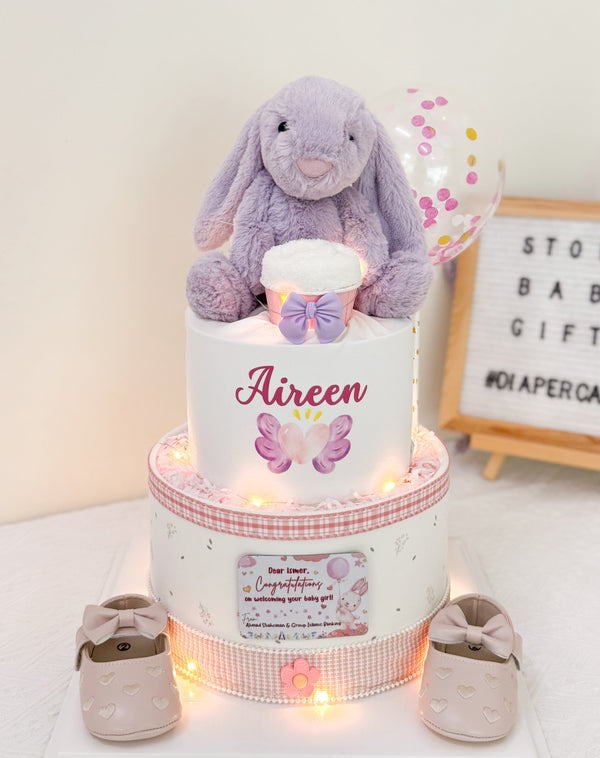 Signature Two Tiers Diaper Cake - TT046