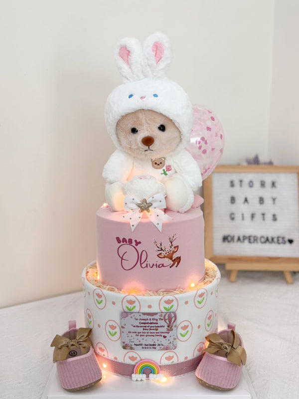 Signature Two Tiers Diaper Cake - TT041