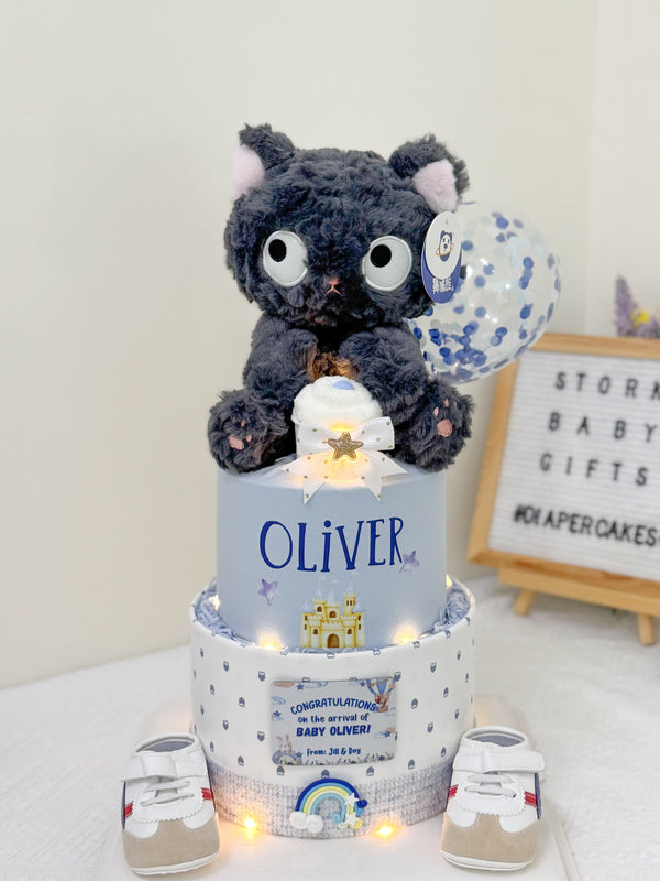 Signature Two Tiers Diaper Cake - TT059