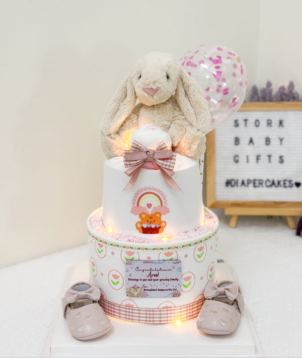 Signature Two Tiers Diaper Cake - TT027