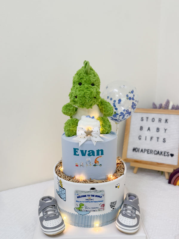 Signature Two Tiers Diaper Cake - TT050