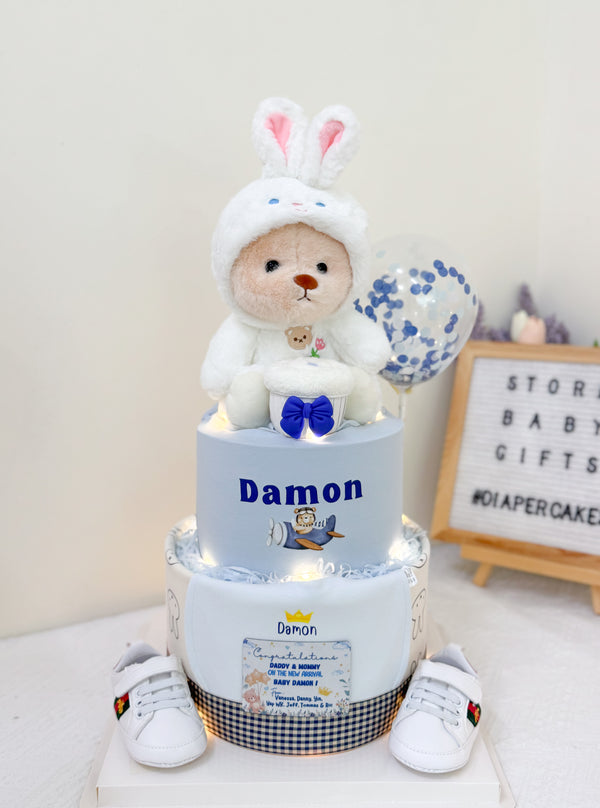 Signature Two Tiers Diaper Cake - TT048