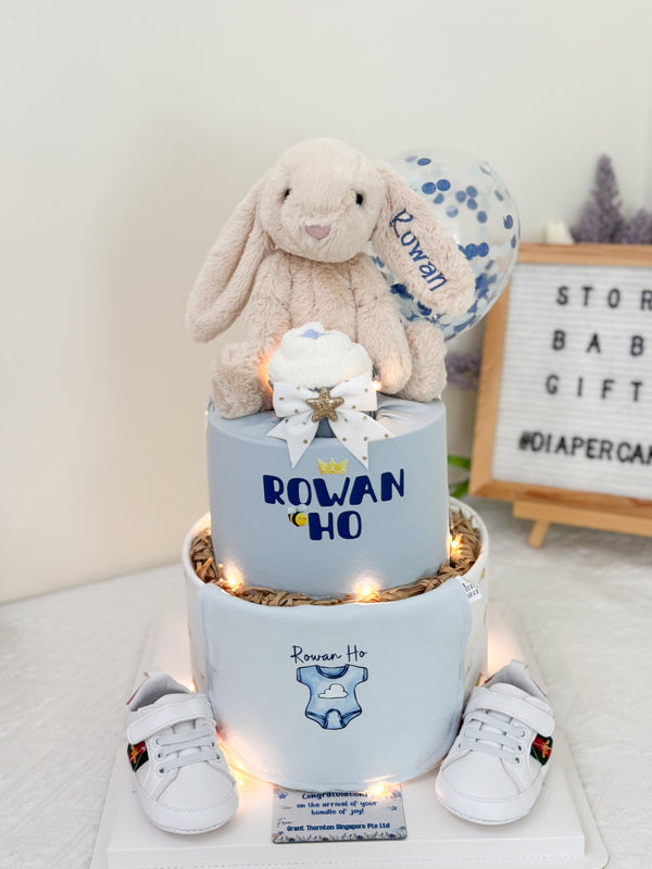 Signature Two Tiers Diaper Cake - TT033