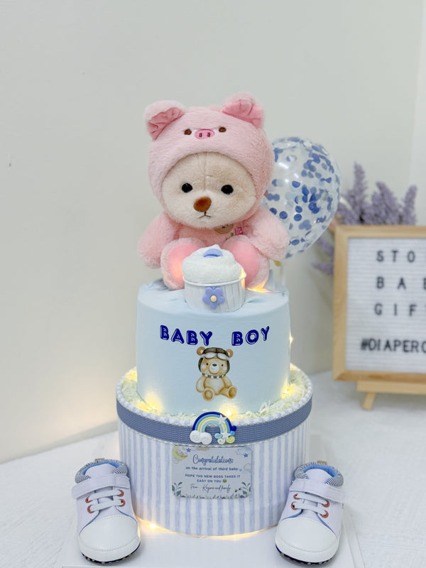 Signature Two Tiers Diaper Cake - TT030